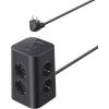 Anker Power Strip with Switch, 12-in-1 Charging Tower (13A, 2990W), 20W USB-C Fast Charging, 8 AC Outlets, 4 USB Ports, 2m Extension Cable, for Office, Home, Gaming(Noir)