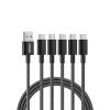 Anker USB C Cable, 2 Pack USB-A to USB-C Charging Cable, 331 USB C to USB 2.0 Dual Braided Nylon Type C Charging Cable for iPhone 17/17 Plus/Pro/17 ProMax Samsung Galaxy S10+, LG V30(6ft, Red)(Black)