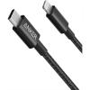 Anker USB C to Lightning Cable, iPhone USB C Cable [MFi Certified] New Nylon Charging Cable for iPhone 14 Pro/X/XS/XR/8 Plus/AirPods Pro, Support Power Delivery (1.8m)(Black)