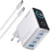 Anker Zolo 140W USB C Charger, Fast and Compact 4 Port Adapter, GaN Technology, Intuitive Touch Controls, iPhone 17/16 Series, Samsung, MacBook Air/Pro, Pixel, AirPods and More(Silver)