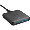 USB-C Fast Charger, 63W Anker Fast Charge Adapter, 4 Ports PIQ 3.0 and GaN, PowerPort Atom III Slim AC Charger with Dual USB-C Ports (45W Max), iPhone 16, USB-C Laptops