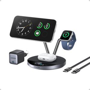 Anker 3-in-1 MagGo AirCool Kabellose Ladestation Schwarz