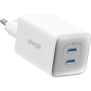 Anker 523 USB C Charger 47W (Nano 3), Samsung Fast Charge GaN Compact 2 Port Charger for iPhone 16/16 Plus/ 16 Pro Max/15/14/13, Galaxy, Pixel 4/3, iPad/iPad Mini (Cable Not Included), White(white)