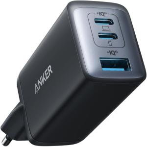 Anker Chargeur USB C (Nano II 65 W), station 3 ports, PPS, Rapide, bloc d&rsquo;alimentation USB C compact pour MacBook Pro, iPad Pro, Steam Deck, Galaxy S20, Dell XPS 13, Note 20/10+, iPhone 16/15, Pixel(Negro)