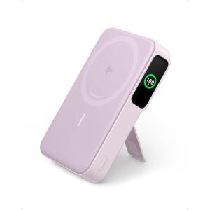 Anker MagGo Qi2 Magnetic External Battery 10000mAh 15W Compatible with Magsafe iPhone 17 16 15 14 Air Plus Pro Max USB C Fast Charge Portable Charger (USB-C Cable Included)(purple)