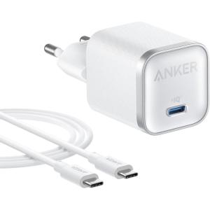 Anker Nano 45W USB C Charger, Fast, Compact and Stylish for iPhone 17/Pro/Pro Max/iPhone 16, MacBook, Pixel 9, iPad, Samsung Galaxy S25 Ultra/S24 Series, and More (6ft Cable Included)(white)