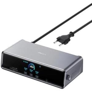 Anker Prime Docking Station, 14 Ports Triple Display with DisplayLink, USB-C 140W Max, Smart Display, Built-in Fan, Up to 8K, for macOS and Windows (DisplayLink Driver Required)