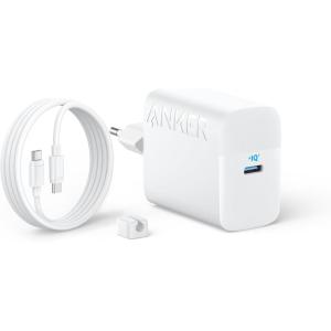 Anker USB C Fast Charger 45 W, iPhone Samsung Fast Charging with USB C Cable, Compatible with PPS for Samsung Galaxy S24 Ultra/S24/S23+/S23/S22/Note20, iPhone 17/17 Pro, Pixel, and More(white)