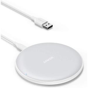 Anker Wireless Charger, Max 10W, Upgraded PowerWave Pad with Certif. Qi 7.5W for iPhone XS Max/XR/XS/X/8, 10W Fast Charge for Galaxy S10/S9/S9+/S8/Note 9 (No Adapter)(white)