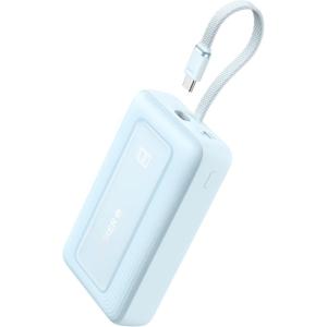 Anker Zolo Batterie Externe Haute Vitesse 20000mAh 30W, Câble USB-C Intégré, 1 Port USB-C & A, pour iPhone 16/16 Pro/16 Pro Max/16 Plus, MacBook, Galaxy, et Autres(Blue)