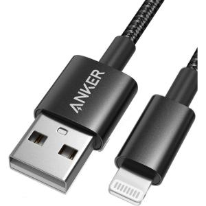 Anker iPhone Cable, 6ft, 331, Premium Nylon, USB-A to Lightning, MFi Certified Charging Cable for iPhone SE/XS/XS Max/XR/X/8 Plus/7/6 Plus, iPad, and More(Black)