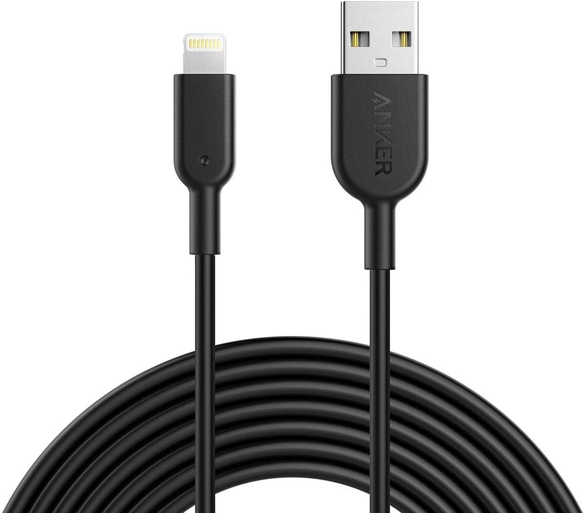 imageAnker MFi Certified PowerLine II Lightning Cable 30 cm The new indestructible cable for iPhone X 88 Plus 77 Plus 66 Plus 5S C and iPadBlack