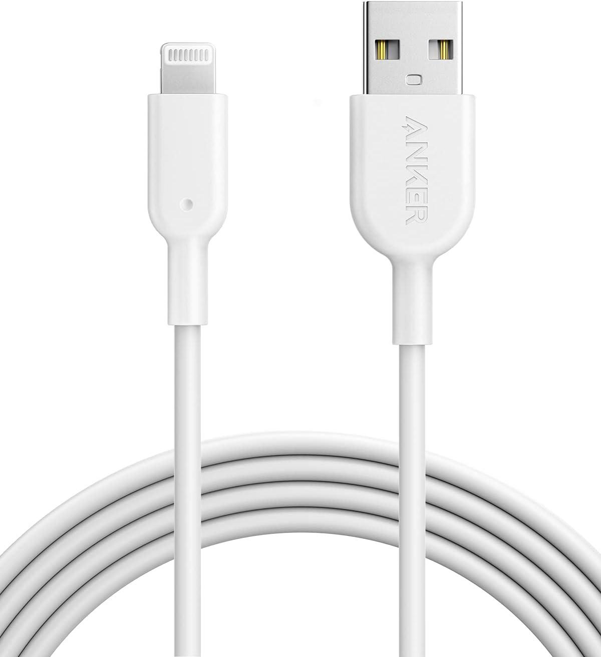 imageAnker MFi Certified PowerLine II Lightning Cable 30 cm The new indestructible cable for iPhone X 88 Plus 77 Plus 66 Plus 5S C and iPadWhite