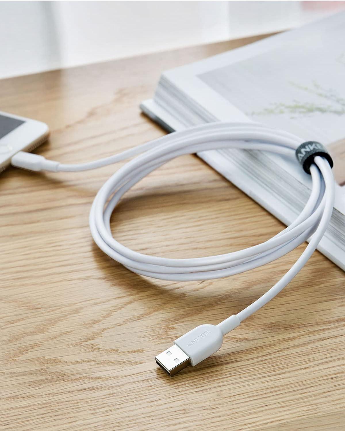 imageAnker MFi Certified PowerLine II Lightning Cable 30 cm The new indestructible cable for iPhone X 88 Plus 77 Plus 66 Plus 5S C and iPadWhite