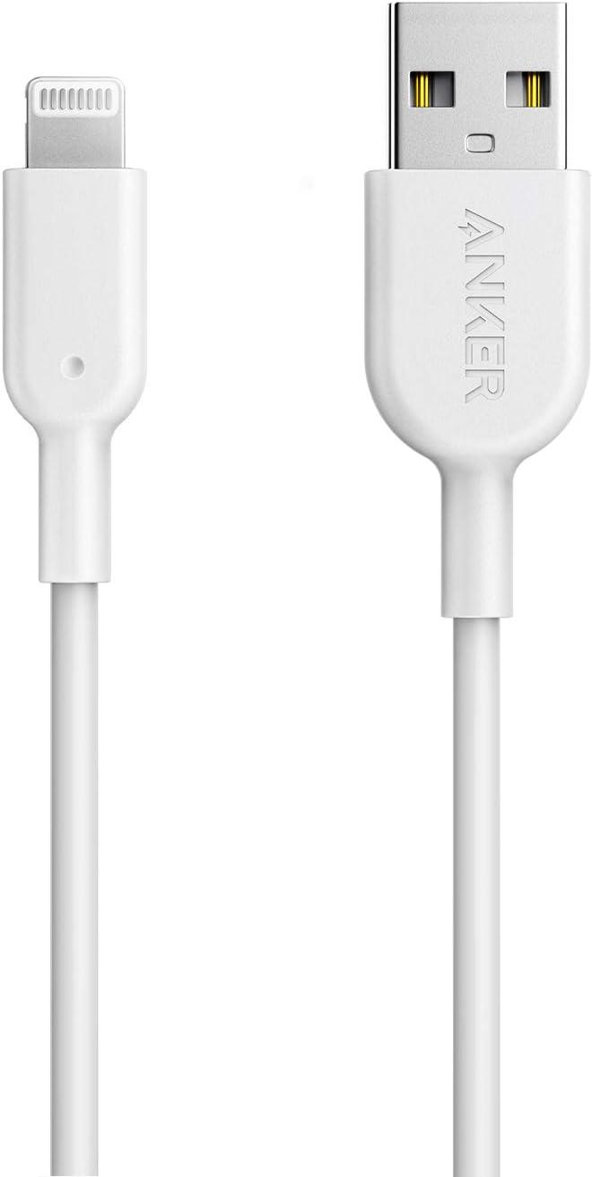 imageAnker MFi Certified PowerLine II Lightning Cable 30 cm The new indestructible cable for iPhone X 88 Plus 77 Plus 66 Plus 5S C and iPadWhite