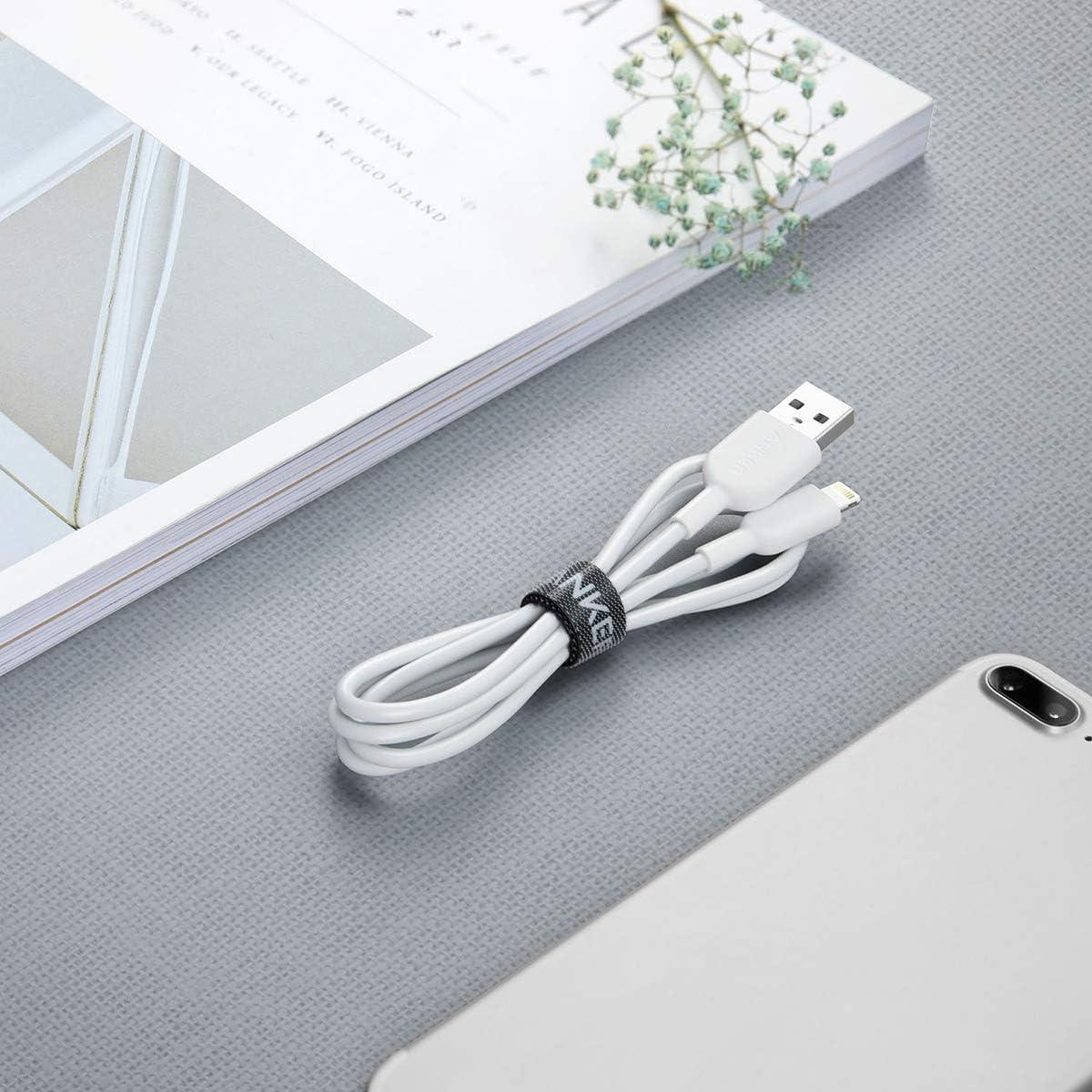 imageAnker MFi Certified PowerLine II Lightning Cable 30 cm The new indestructible cable for iPhone X 88 Plus 77 Plus 66 Plus 5S C and iPadWhite