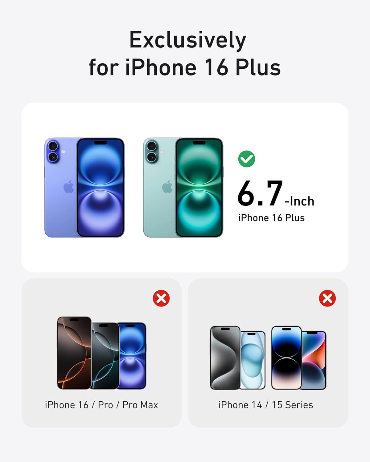 imageAnker Phone Case for iPhone 16 Pro Military Grade Textured Matte Magnetic Drop Protection Case Slim Shockproof Protective Case Rose Goldbleu