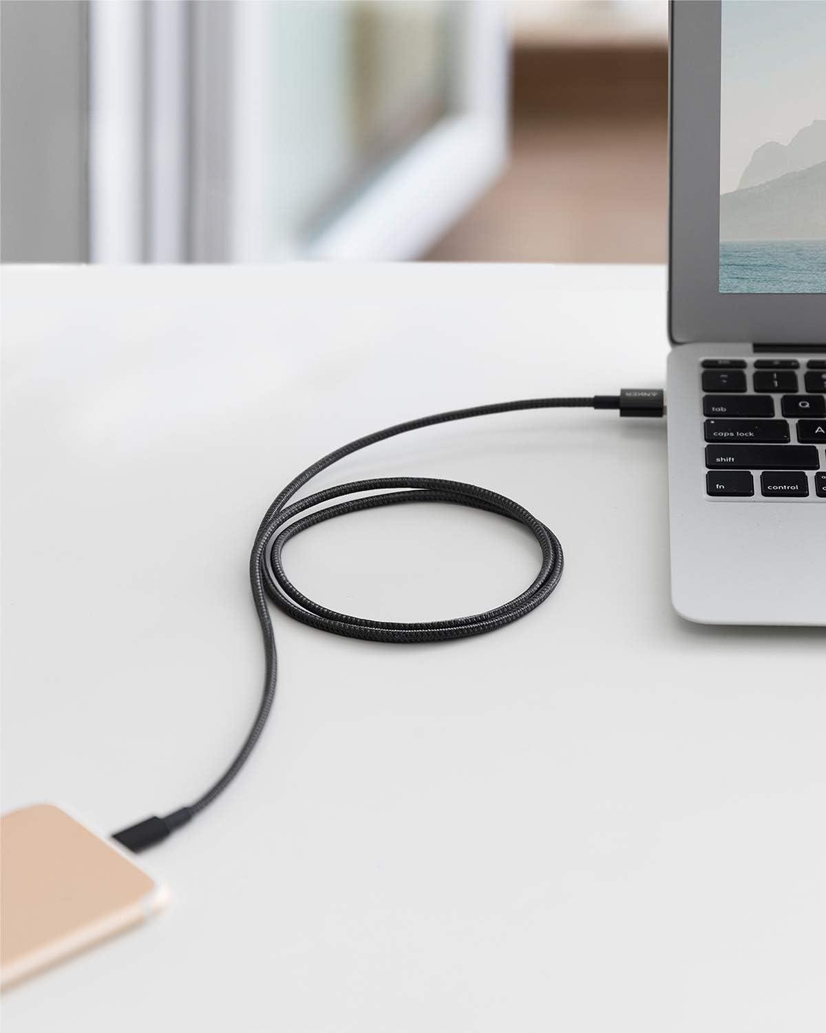 imageAnker Premium Lightning Cable Nylon MFi Certified for iPhone Charger iPhone 1414 Plus14 Pro Max14 Plus14 Plus1312 iPad Pro Air 2Pack 1mBlack