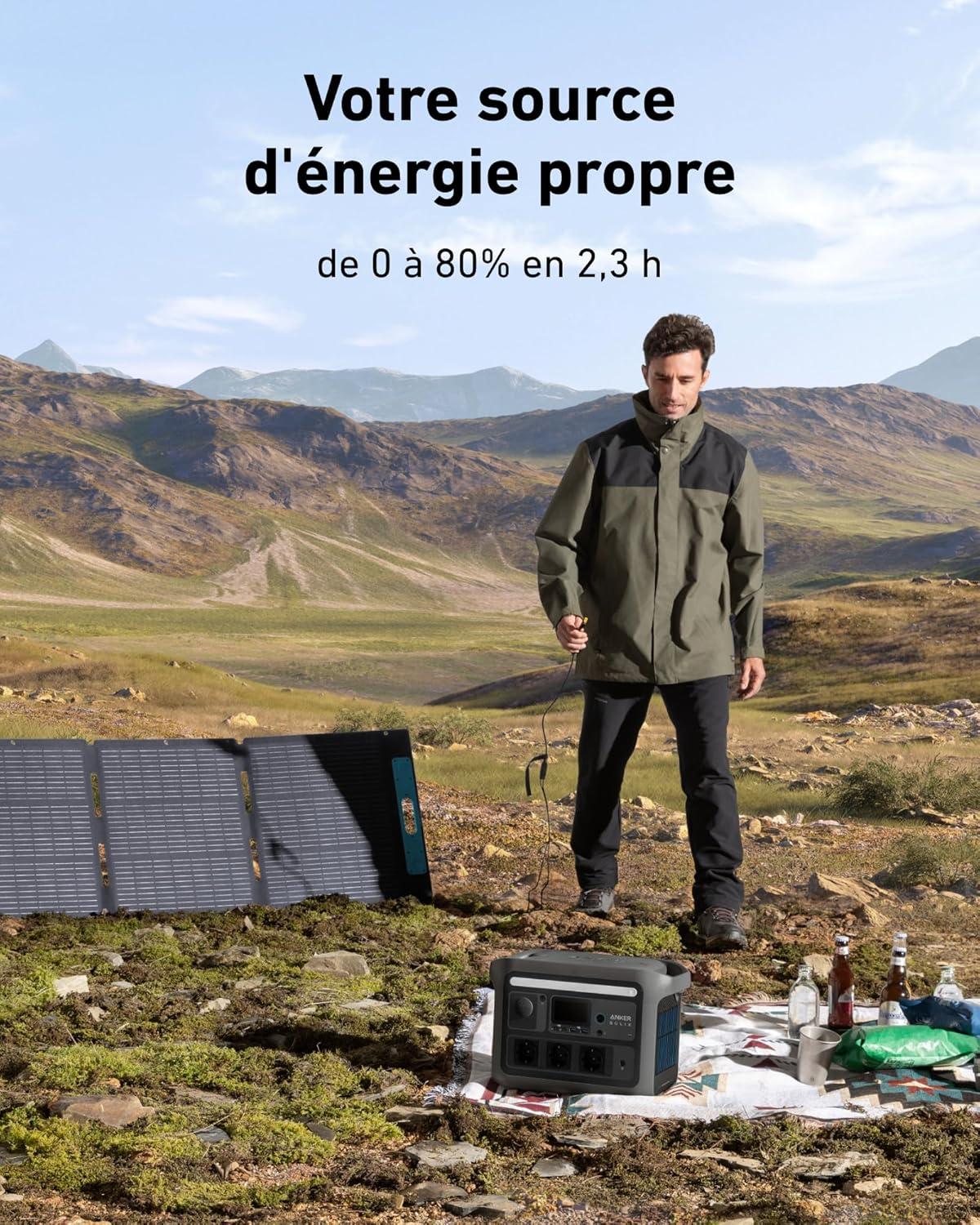 imageAnker SOLIX C800 Portable Power Station Solar Generator 768 Wh 1200 W 1600 W Max 58 min Charging Optional Solar PanelSOLIX C800 PLUS