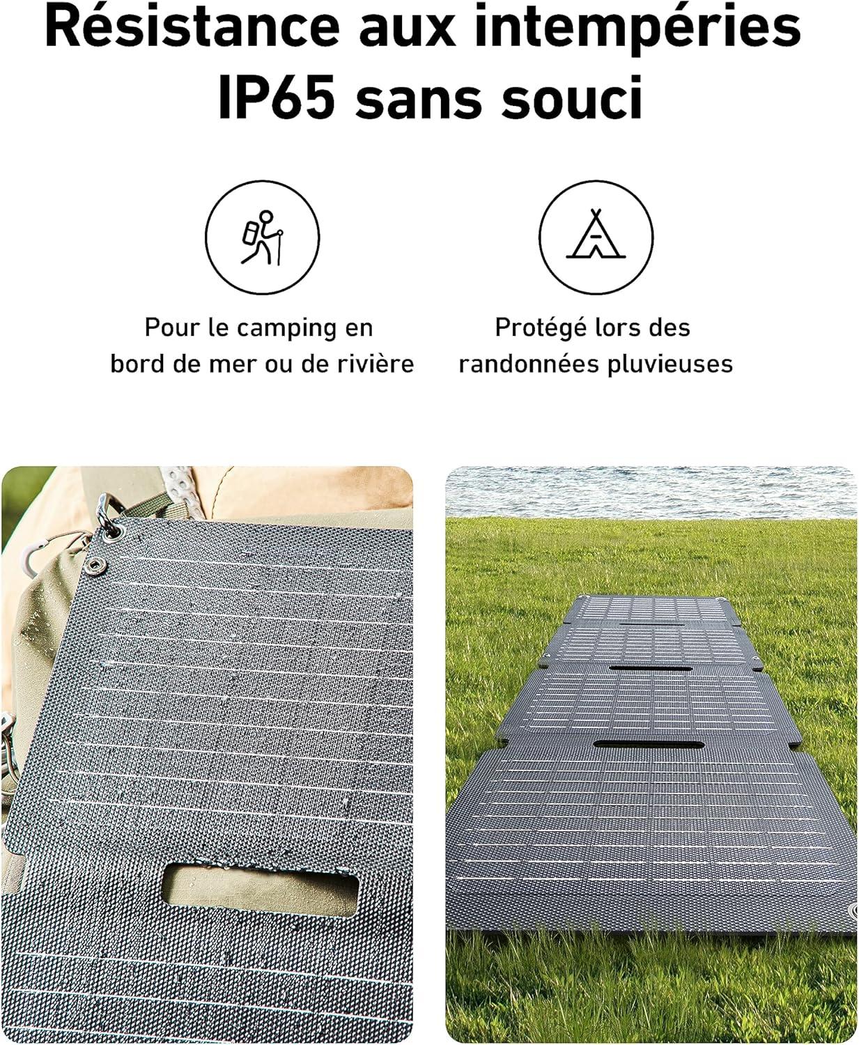 imageAnker SOLIX PS200 Solar Panel with Adjustable Stand Portable Foldable Solar Charger 200W IP67 Waterproof 23 Conversion Efficiency for Camping and Power OutagesAnker 30W Solar Panel