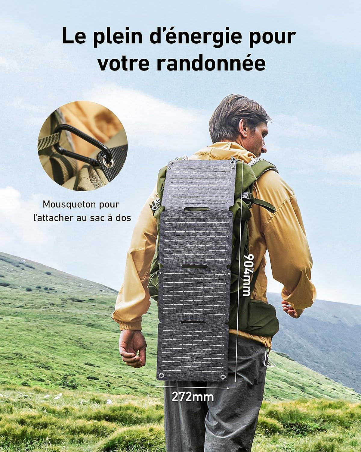 imageAnker SOLIX PS200 Solar Panel with Adjustable Stand Portable Foldable Solar Charger 200W IP67 Waterproof 23 Conversion Efficiency for Camping and Power OutagesAnker 30W Solar Panel