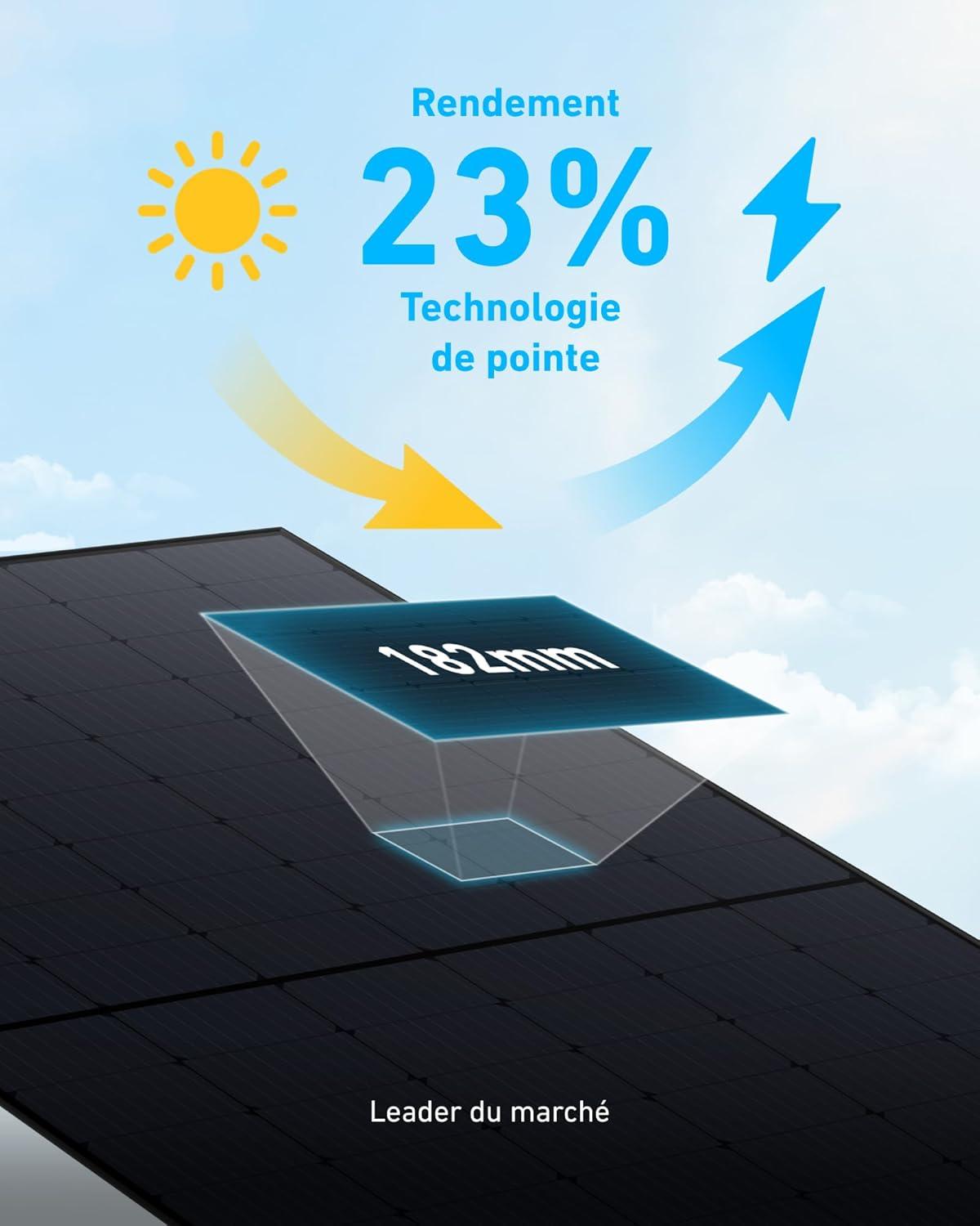 imageAnker SOLIX Solar PlugampampPlay Kit 820 W Brackets Included 23 Efficiency Black and Plain Design Free OTA Update 800 W with WLAN
