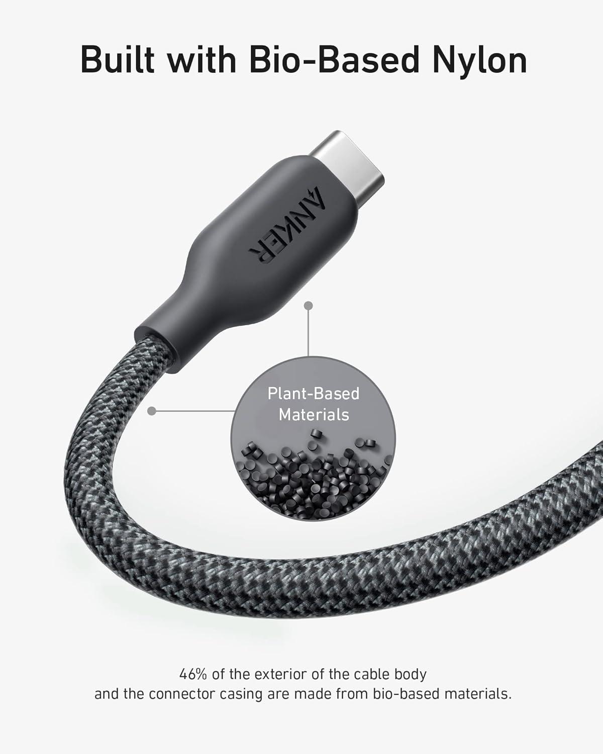 imageAnker USBC to Lightning Cable 541 Organic Nylon MFi Certified Fast Charging Cable for iPhone 14PlusPro Max 13Pro 12 11x XS XR Black 6ftBlack