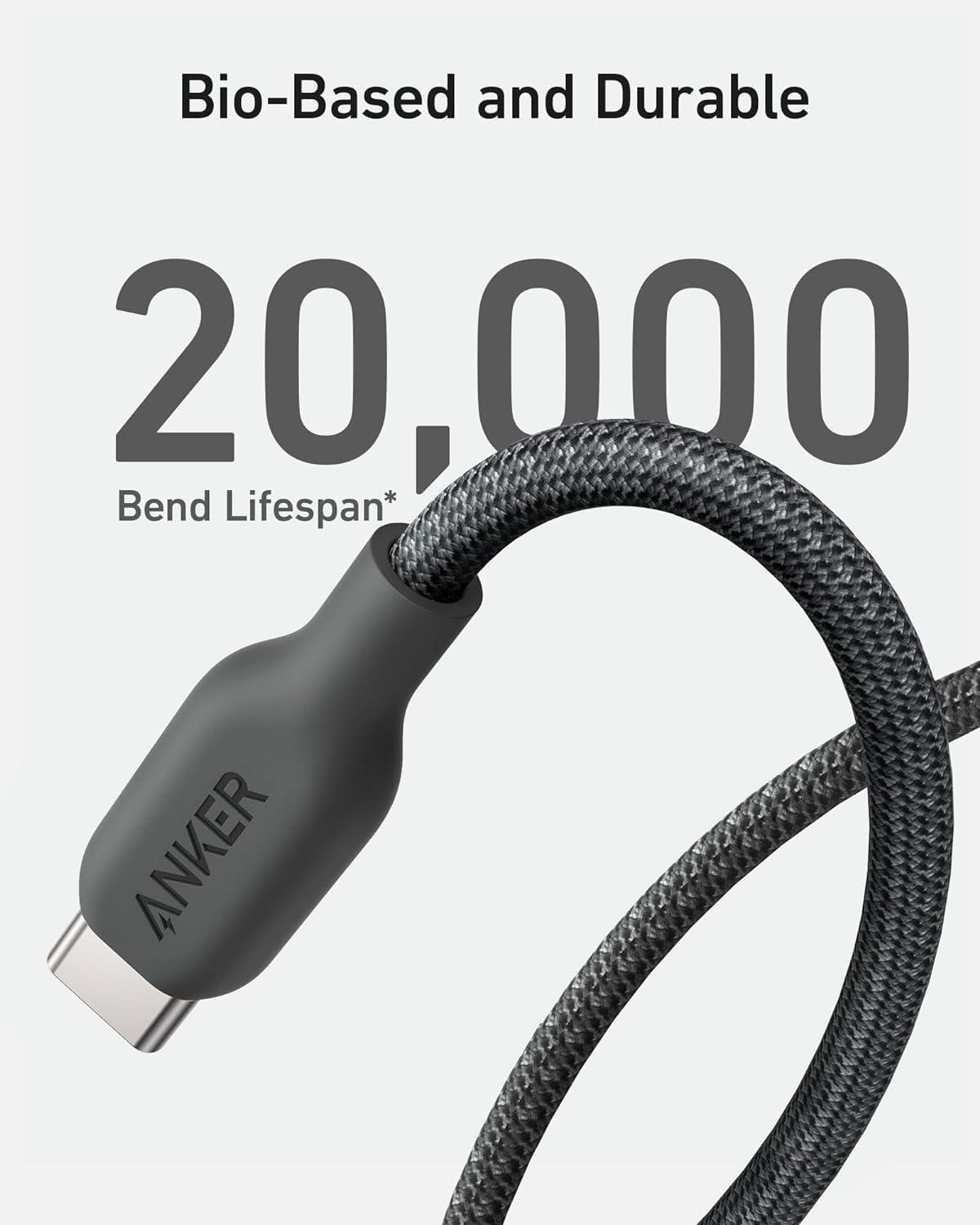 imageAnker USBC to Lightning Cable 541 Organic Nylon MFi Certified Fast Charging Cable for iPhone 14PlusPro Max 13Pro 12 11x XS XR Black 6ftBlack