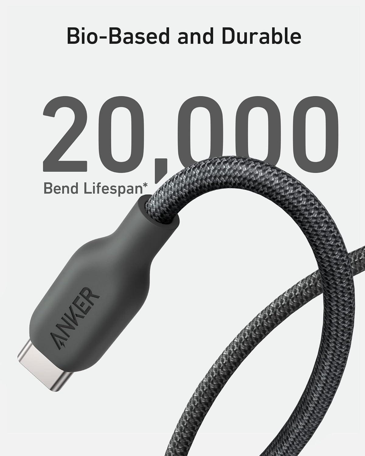 imageAnker USBC to Lightning Cable 541 Organic Nylon MFi Certified Fast Charging Cable for iPhone 14PlusPro Max 13Pro 12 11x XS XR Black 6ftBlack