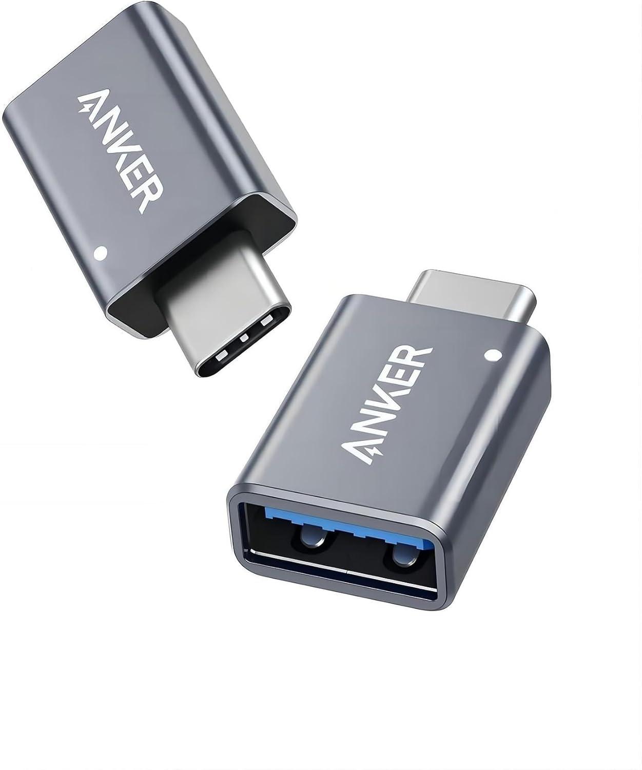 imageAnker USBC to USB 30 Female Adapter for MacBook Pro 2020 iPad Pro 2020 Samsung Notebook 9 Dell XPS and Other Type C Devices 2 Pack