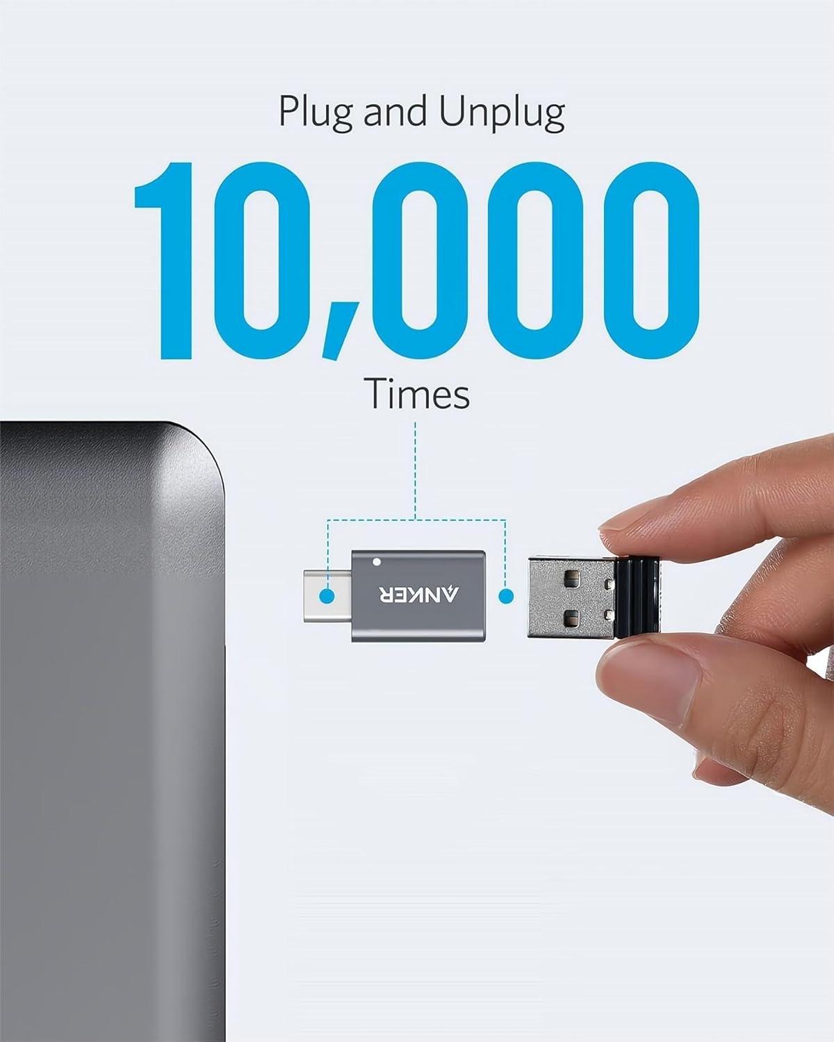 imageAnker USBC to USB 30 Female Adapter for MacBook Pro 2020 iPad Pro 2020 Samsung Notebook 9 Dell XPS and Other Type C Devices 2 Pack