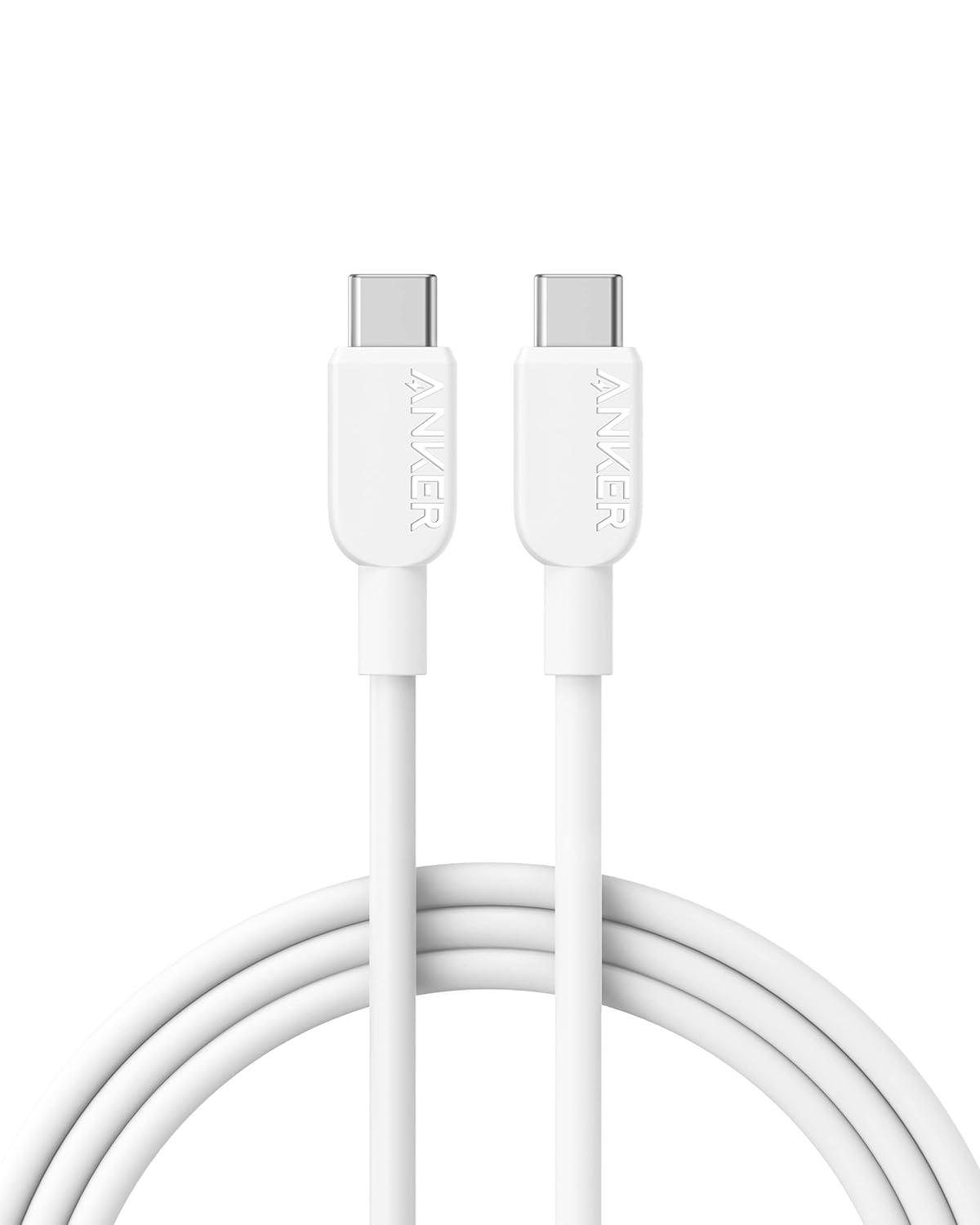 imageAnker cable USB C vers USB C 60 W3 A 310 Cble de charge USB C pour iPhone 1716 Samsung Galaxy S23 iPad Pro 2021 iPad Mini 6 iPad Air 4 MacBook Pro 2020 Switch 09 mblanc