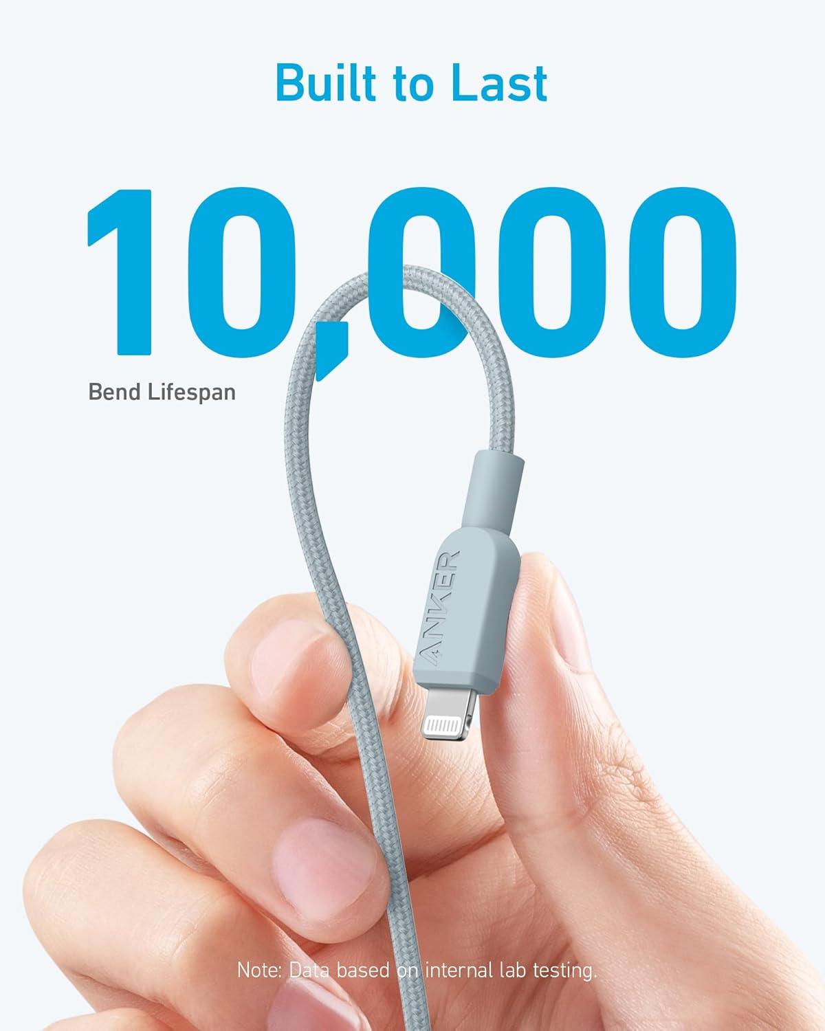 imageAnker iPhone Fast Charging Cable 2 Pack 6ft 310 USBC to Lightning MFi Certified Cable for iPhone 14 Plus 14 14 Pro Max 13 13 Pro iPhone 12 Blue Charger Not Included6ft