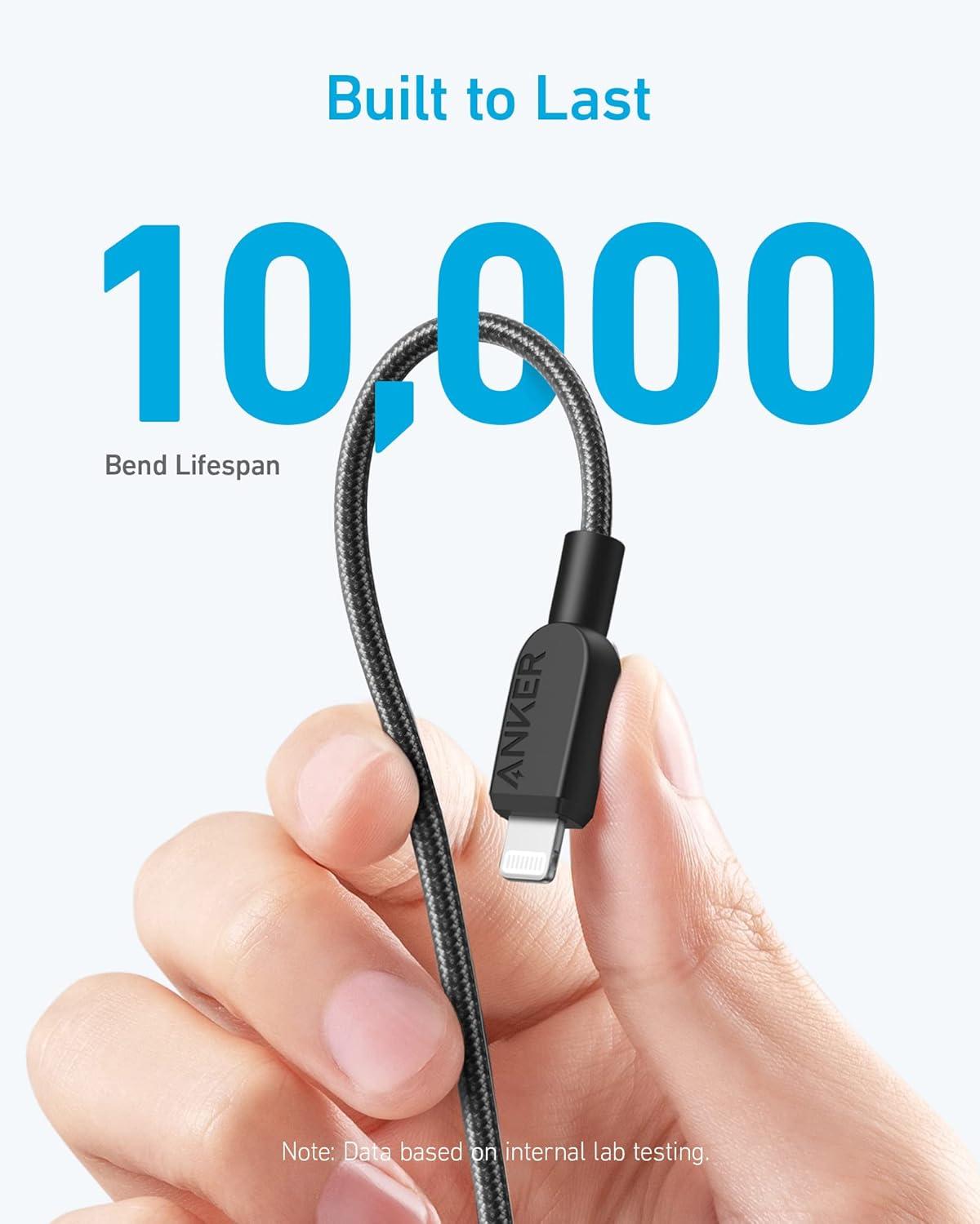 imageAnker iPhone Fast Charging Cable 2 Pack 6ft 310 USBC to Lightning MFi Certified Cable for iPhone 14 Plus 14 14 Pro Max 13 13 Pro iPhone 12 Blue Charger Not Included90 cm