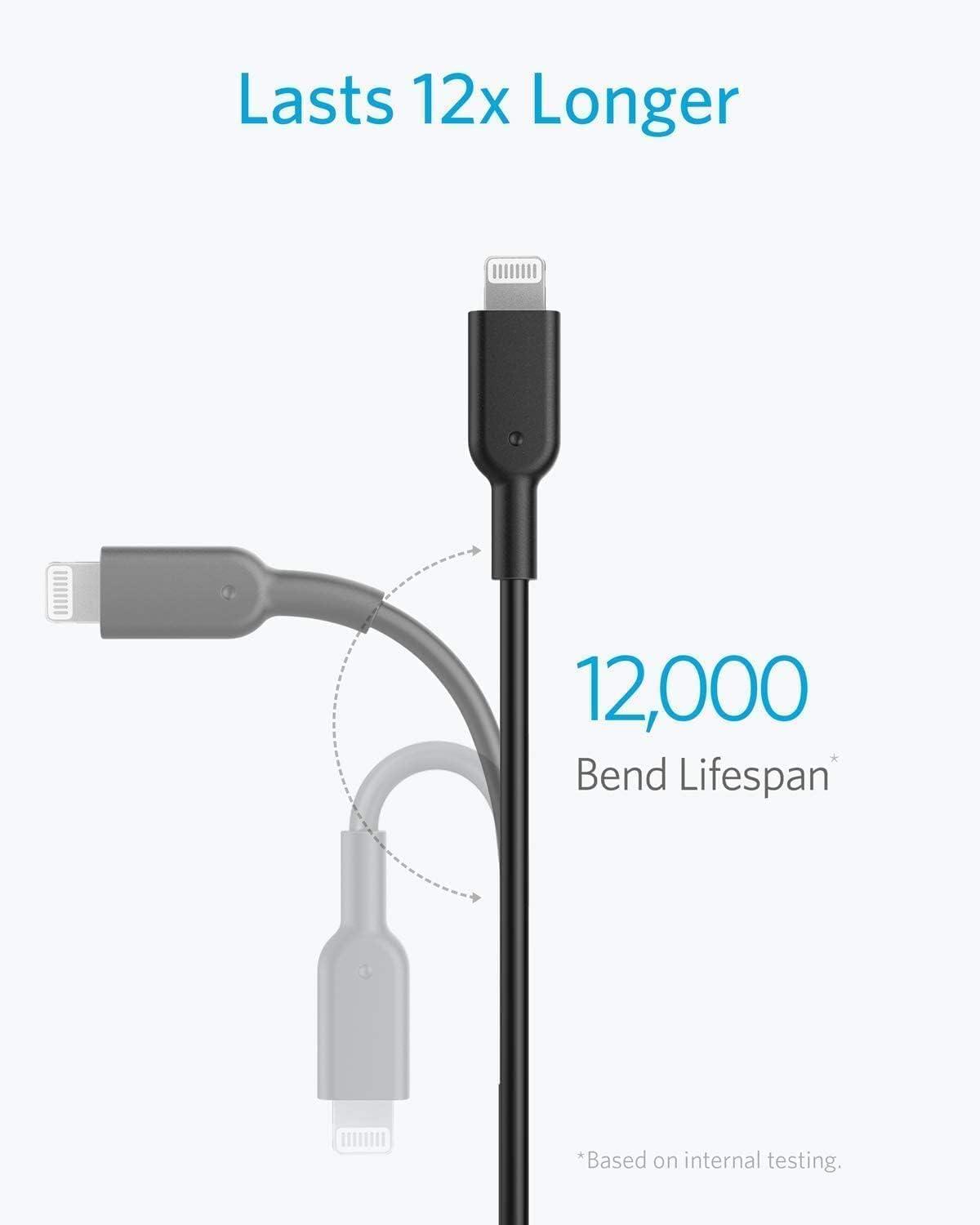 imageAnker iPhone USB C Cable USBC to Lightning Cable 180 cm with MFi Certification PowerLine II Power Delivery Compatible Cable for iPhone XXSXRXS Max88 PlusBlack