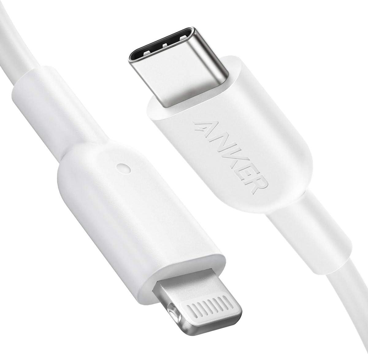 imageAnker iPhone USB C Cable USBC to Lightning Cable 180 cm with MFi Certification PowerLine II Power Delivery Compatible Cable for iPhone XXSXRXS Max88 Pluswhite