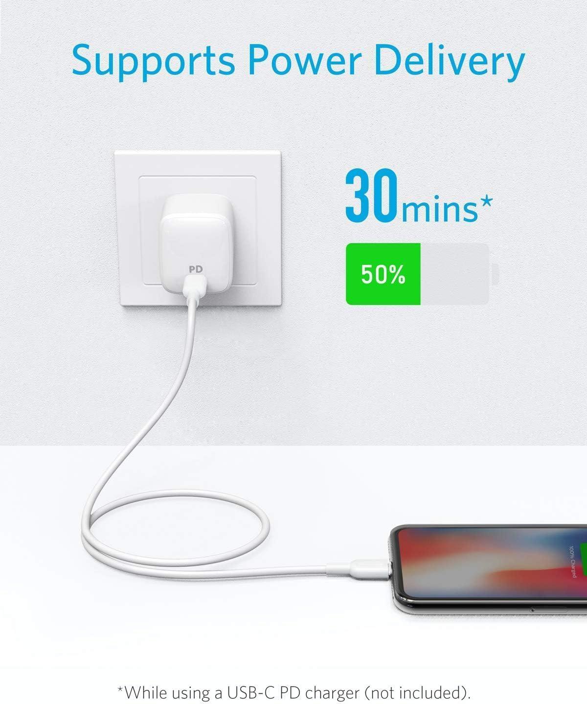 imageAnker iPhone USB C Cable USBC to Lightning Cable 180 cm with MFi Certification PowerLine II Power Delivery Compatible Cable for iPhone XXSXRXS Max88 Pluswhite