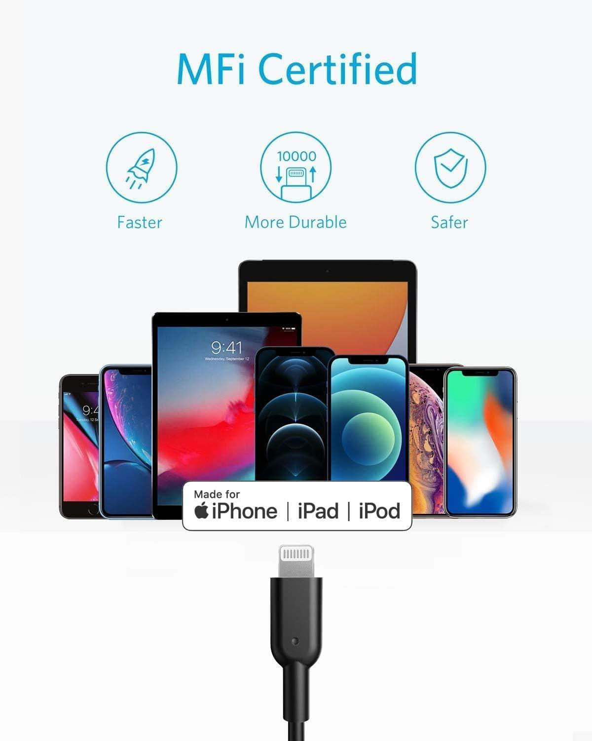 imageAnker iPhone USB C Cable USBC to Lightning Cable 180 cm with MFi Certification PowerLine II Power Delivery Compatible Cable for iPhone XXSXRXS Max88 PlusBlack