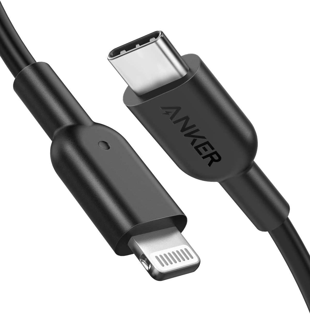 imageAnker iPhone USB C Cable USBC to Lightning Cable 180 cm with MFi Certification PowerLine II Power Delivery Compatible Cable for iPhone XXSXRXS Max88 PlusBlack