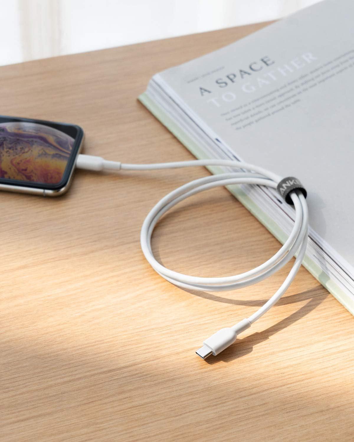 imageAnker iPhone USB C Cable USBC to Lightning Cable 180 cm with MFi Certification PowerLine II Power Delivery Compatible Cable for iPhone XXSXRXS Max88 Pluswhite