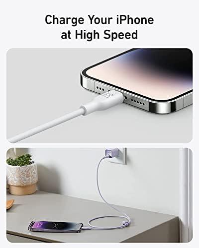 imageAnker iPhone USB C to Lightning Cable 541 MFi Certified Cable 3ft BioBased Fast Charging Cable for iPhone 13 13 Pro 12 11 X XS XR 8 Plus Charger Not Included Aurora White