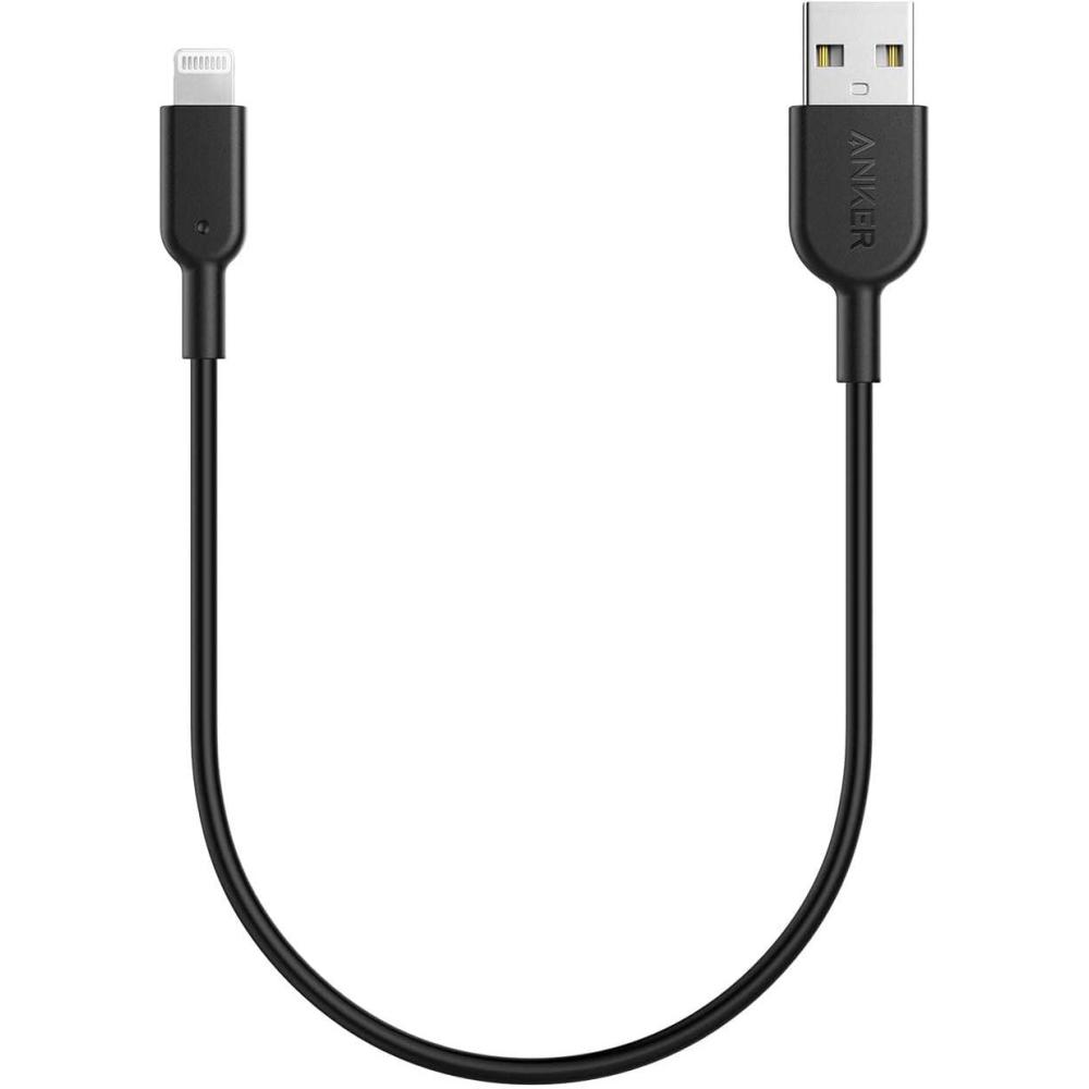 imageAnker MFi Certified PowerLine II Lightning Cable 30 cm The new indestructible cable for iPhone X 88 Plus 77 Plus 66 Plus 5S C and iPadBlack