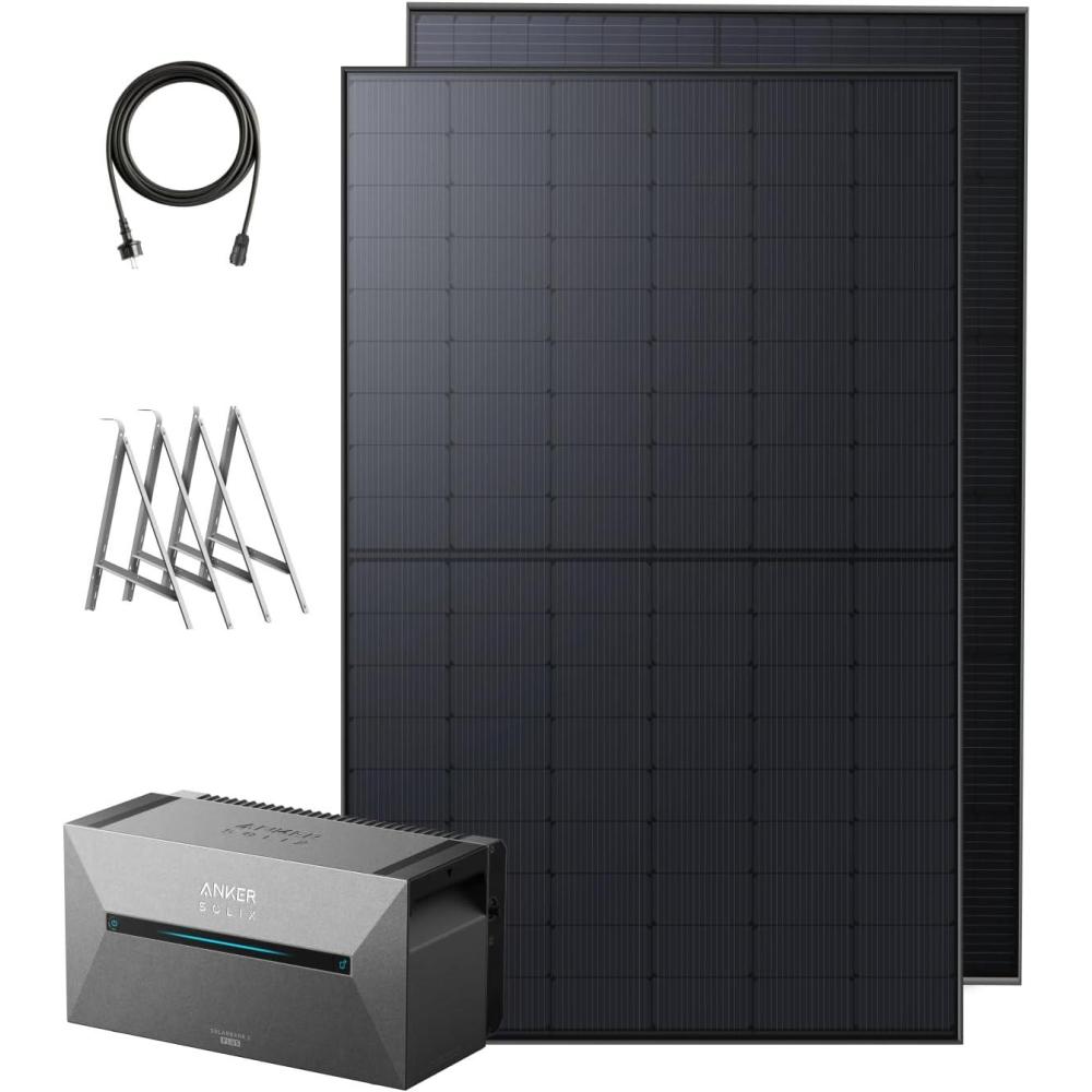 imageAnker SOLIX BP1600 Additional Battery 1600 Wh LiFePo4 Batteries 6000 Cycles Expansion 9600 Wh Protection Manufacturer 10 Years IP65 Water ampamp Dust Easy Installation Modular DesignE1600 Plus2445WBrackets