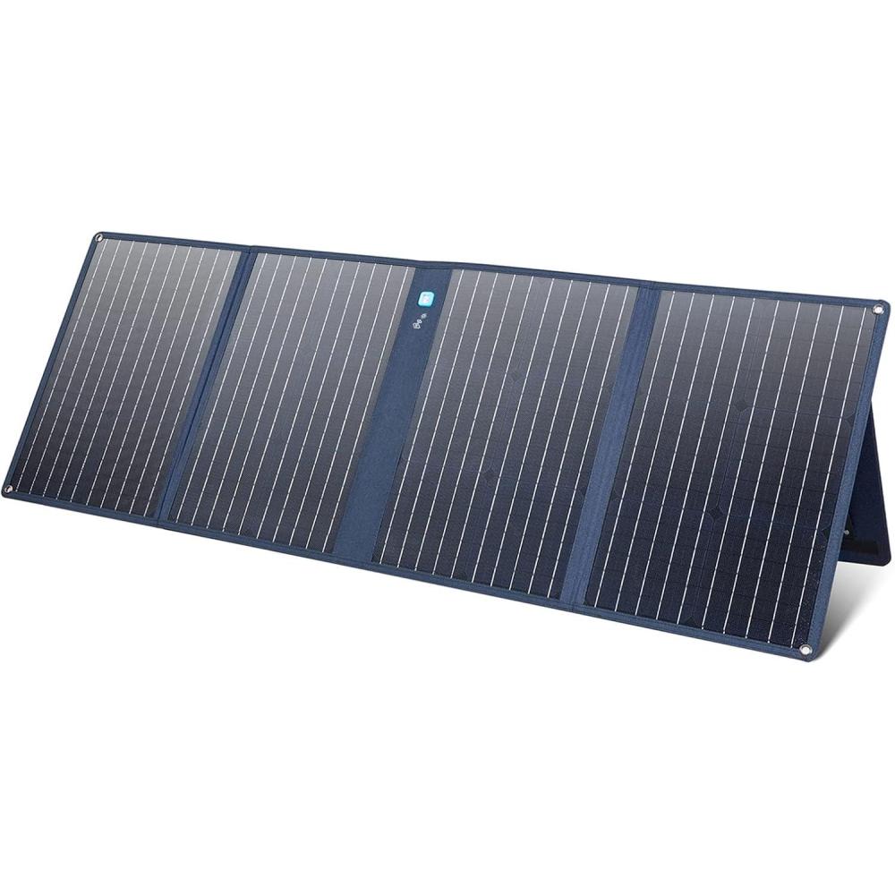 imageAnker SOLIX PS200 Solar Panel with Adjustable Stand Portable Foldable Solar Charger 200W IP67 Waterproof 23 Conversion Efficiency for Camping and Power OutagesModern