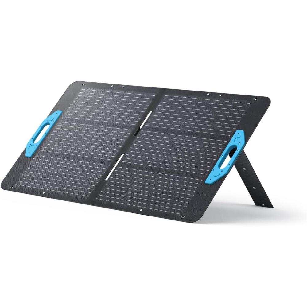 imageAnker SOLIX PS200 Solar Panel with Adjustable Stand Portable Foldable Solar Charger 200W IP67 Waterproof 23 Conversion Efficiency for Camping and Power OutagesAnker 100W Solar Panel
