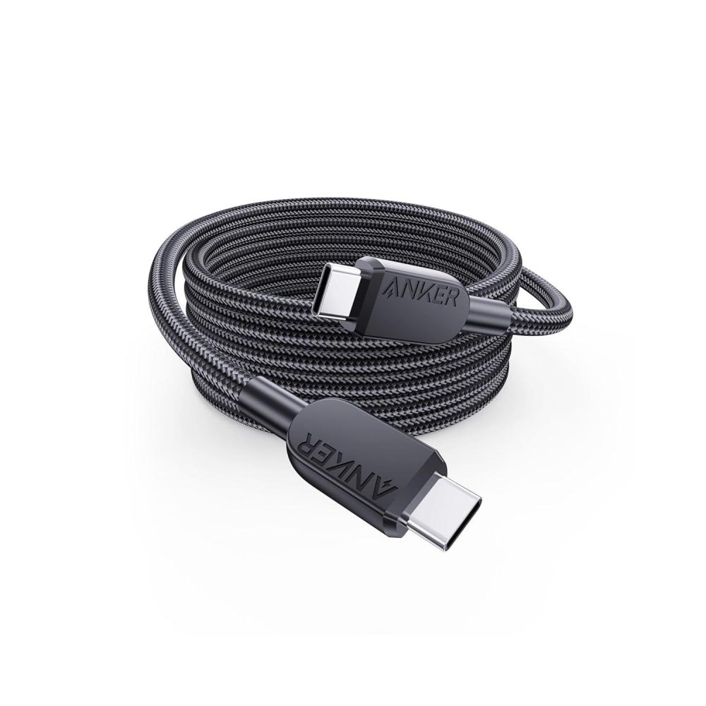 imageAnker USB C to USB C Cable 240W Double Braided Nylon TypeC Charging Cable for iPhone 17 MacBook Pro 2024 iPad Pro 2024 iPad Air 5 Samsung Galaxy S23S23 Ultra Pixel and More 3ft1 80m