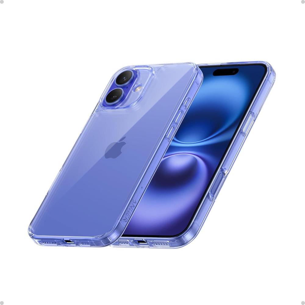 imageAnker for iPhone 16 Case MilitaryGrade Shockproof Protection YellowingResistant Phone Case for iPhone 16 Clear