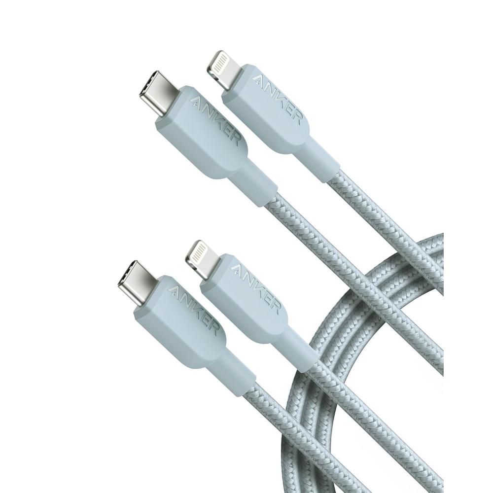 imageAnker iPhone Fast Charging Cable 2 Pack 6ft 310 USBC to Lightning MFi Certified Cable for iPhone 14 Plus 14 14 Pro Max 13 13 Pro iPhone 12 Blue Charger Not Included6ft
