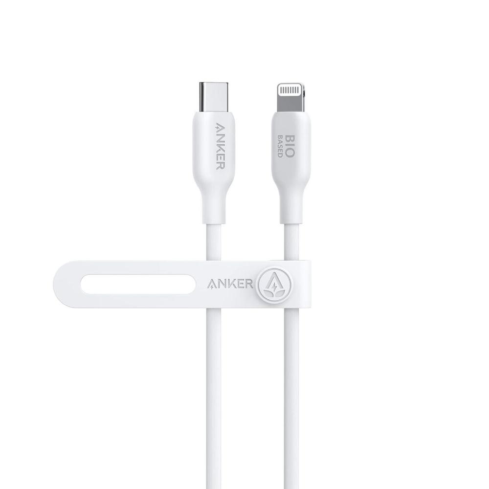 imageAnker iPhone USB C to Lightning Cable 541 MFi Certified Cable 3ft BioBased Fast Charging Cable for iPhone 13 13 Pro 12 11 X XS XR 8 Plus Charger Not Included Aurora White