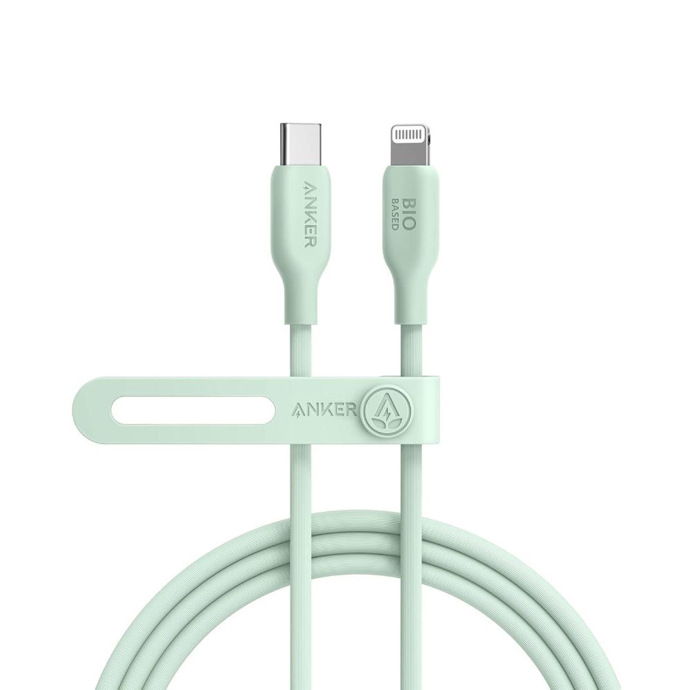 imageAnker iPhone USB C to Lightning Cable 541 MFi Certified Cable 6 Feet BioBased Fast Charging Cable for iPhone 13 13 Pro 12 11 X XS XR 8 Plus Charger Not Included Natural Green